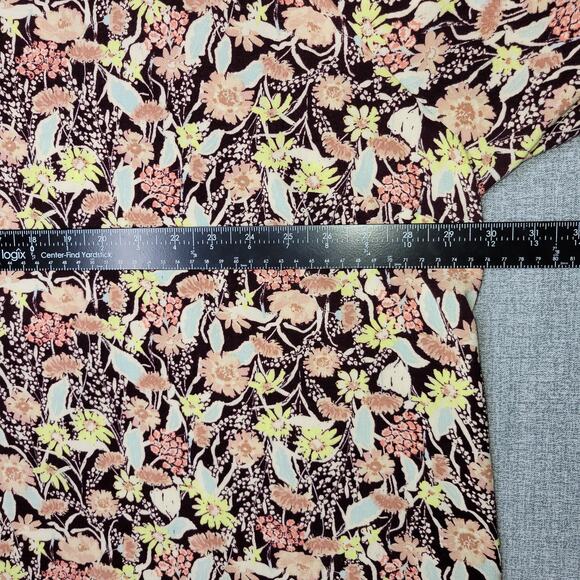 Ava and Viv Blouse Top Women 4X Brown Orange Flowy - Picture 6 of 7